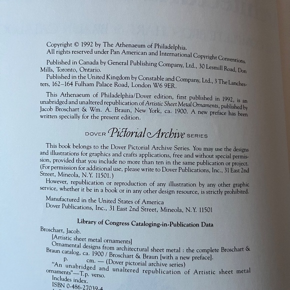 Vintage 1992 Ornamental Designs From Architectural Sheet Metal - Picture 7 of 7